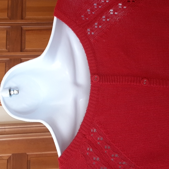 Candies Red Acrylic tunic style sweater - Picture 8 of 13